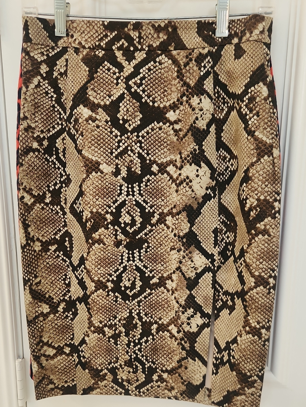 Altuzarra For Target Brown and Black Snake-Print Pencil Skirt